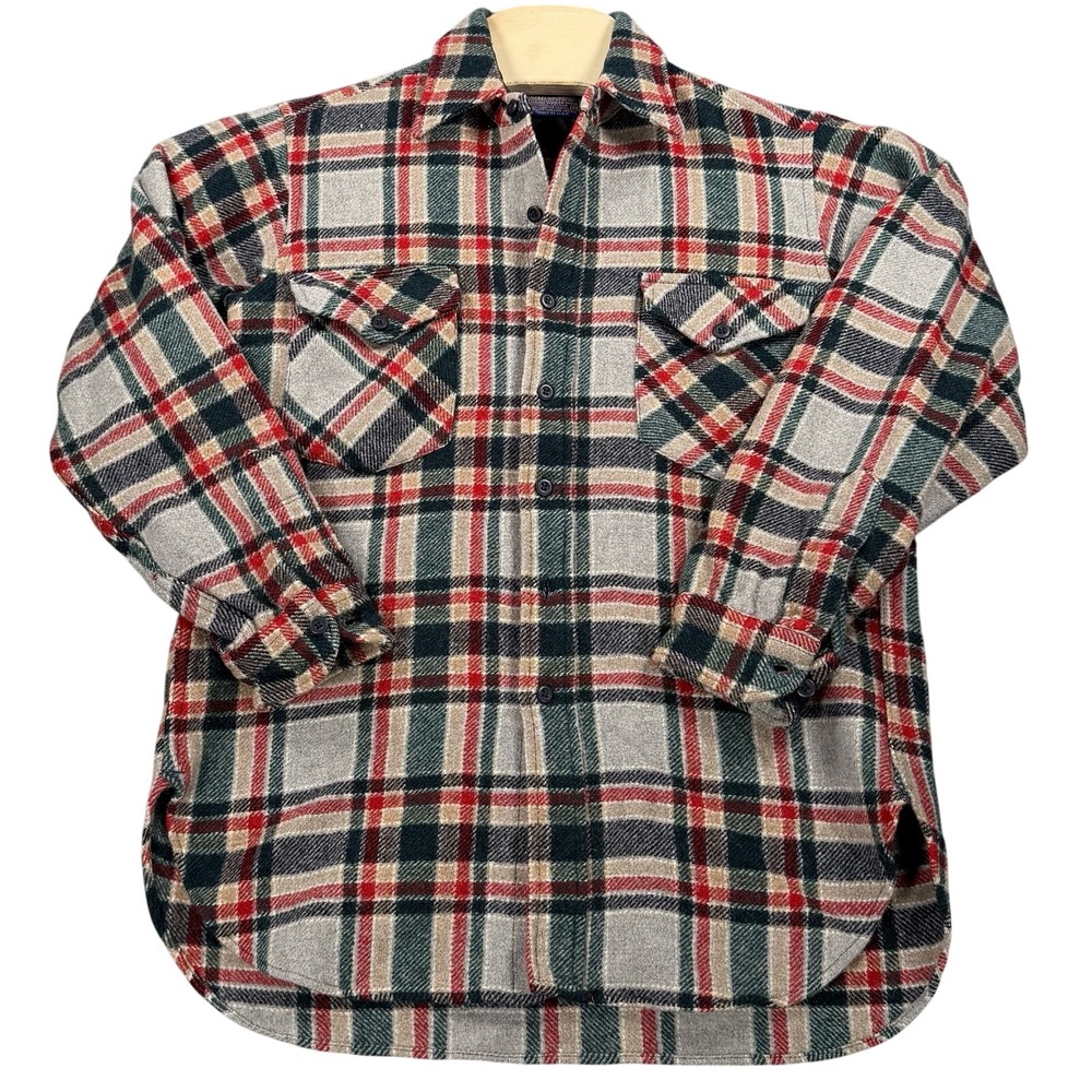 Vintage Pendleton Plaid Wool Shirt Jacket Mens M Lined CPO Made‎ In USA